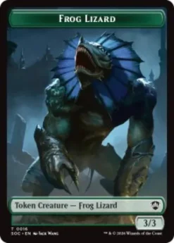 Frog Lizard Token (foil) (3/3) - Secrets of Strixhaven Commander