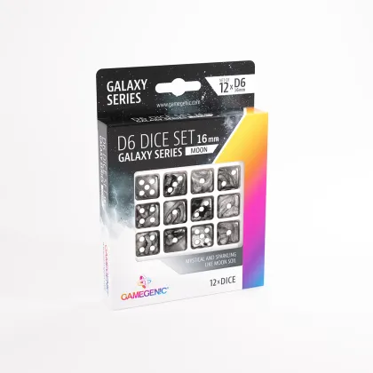 Gamegenic - Galaxy Series D6 Dice Set: Moon (12 stuks)