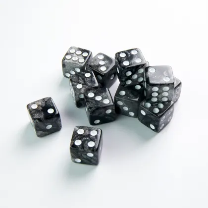 Gamegenic - Galaxy Series D6 Dice Set: Moon (12 stuks)