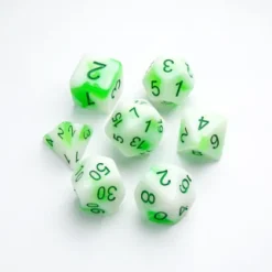Gamegenic - Glow Series RPG Dice Set: Venom Stones (7 stuks)