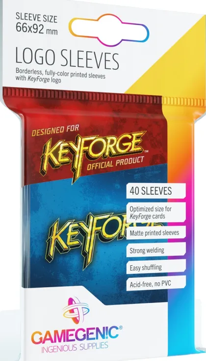 Gamegenic KeyForge Logo Sleeves: Blue (40 stuks)