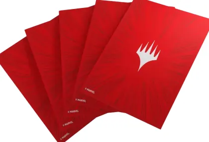 Gamegenic Magic: The Gathering - Premium Art Sleeves: Marvel Super Heroes - Double Sleeving Pack: Comic Burst Red (105 stuks)
