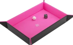 Gamegenic - Magnetic Dice Tray Rectangular: Black/Pink