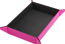 Gamegenic - Magnetic Dice Tray Rectangular: Black/Pink