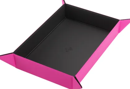 Gamegenic - Magnetic Dice Tray Rectangular: Black/Pink