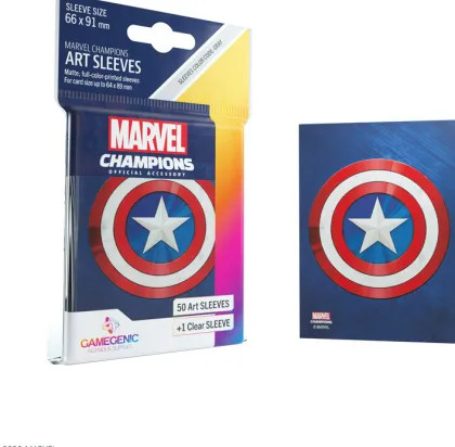 Gamegenic Marvel Champions Art Sleeves - Captain America (50 stuks)