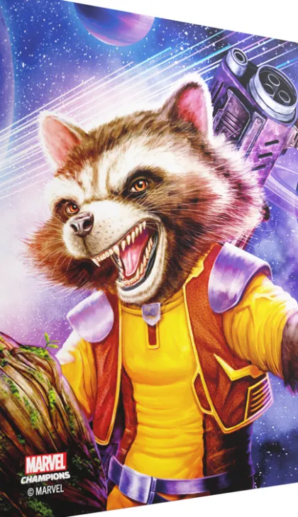 Gamegenic - Marvel Champions Fine Art Sleeves: Rocket Raccoon (50 stuks)