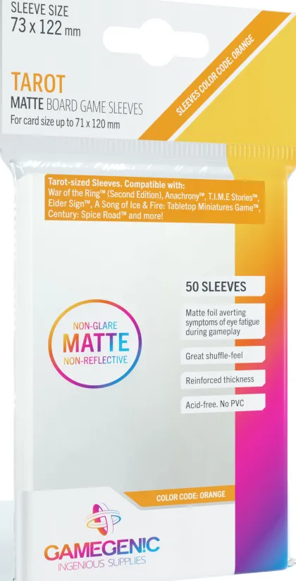 Gamegenic Matte Board Game Sleeves - Orange 73 x 122 mm (50 stuks)