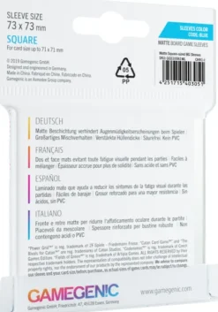 Gamegenic Matte Board Game Sleeves - Blue 73 x 73 mm (50 stuks)