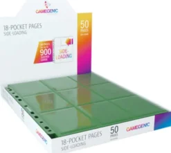 Gamegenic 18-Pocket Sideloading Pages Green (50 stuks)