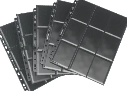 Gamegenic 18-Pocket Sideloading Pages Black (50 stuks)