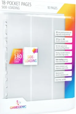 Gamegenic 18-Pocket Sideloading Pages White (10 stuks)