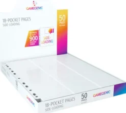 Gamegenic 18-Pocket Sideloading Pages White (50 stuks)