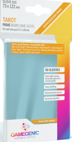 Gamegenic Prime Board Game Sleeves - Orange 73 x 122 mm (50 stuks)