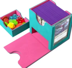 Gamegenic - Sidekick Pro 100+ XL Convertible Deckbox: Teal/Pink