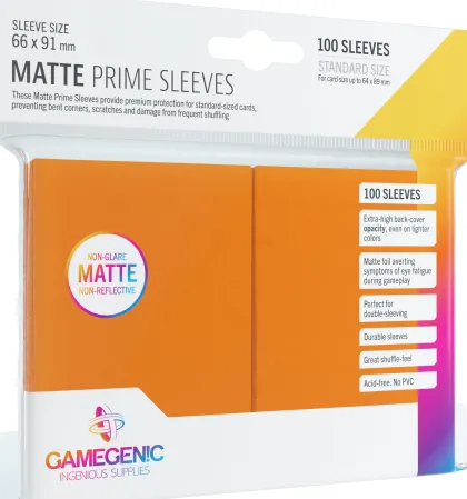 Gamegenic Sleeves Matte Prime Orange (100 stuks)