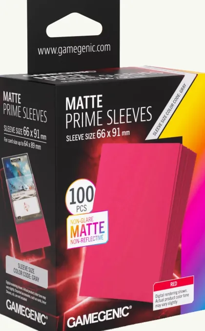 Gamegenic Sleeves Matte Prime Red (100 stuks)