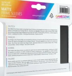 Gamegenic Sleeves Matte Prime Black (100 stuks)