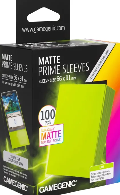 Gamegenic Sleeves Matte Prime Lime (100 stuks)