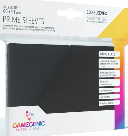 Gamegenic Sleeves Prime Black (100 stuks)