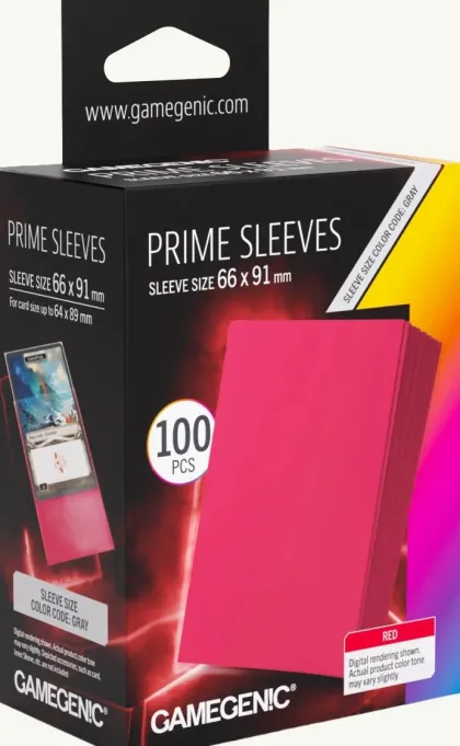 Gamegenic Sleeves Prime Red (100 stuks)