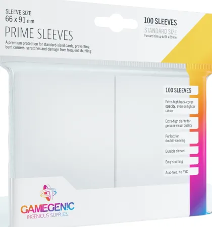 Gamegenic Sleeves Prime White (100 stuks)