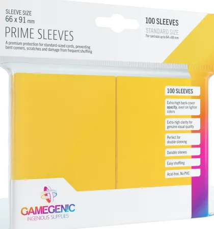 Gamegenic Sleeves Prime Yellow (100 stuks)