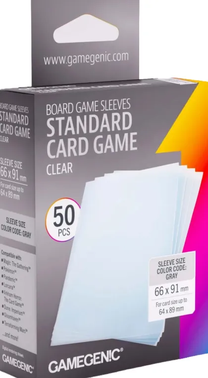 Gamegenic Standard Board Game Sleeves - Clear 66 x 91 mm (50 stuks)