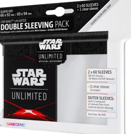 Gamegenic Star Wars: Unlimited - Double Sleeving Pack: Card Back Red (60 stuks)