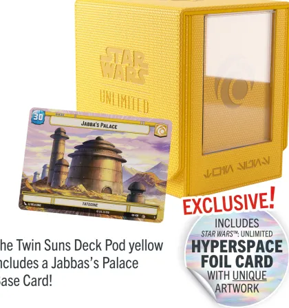 Gamegenic Star Wars: Unlimited - Twin Suns Deck Pod 100+: Yellow