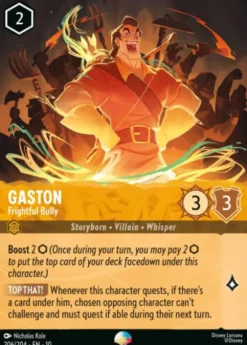 Gaston, Frightful Bully (foil) (borderless) - Whispers in the Well