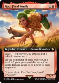 Gau, Feral Youth (foil) (extended art) - Final Fantasy Commander Varianten