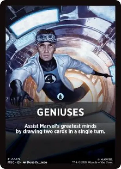 Geniuses front card - Marvel Super Heroes Commander
