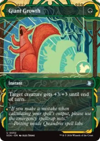 Giant Growth (#052) (showcase) - Secrets of Strixhaven Mystical Archive