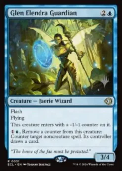 Glen Elendra Guardian (foil) - Lorwyn Eclipsed Planeswalker Stamped