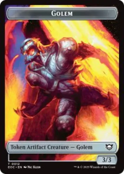Golem token (#12) (3/3) - Edge of Eternities Commander