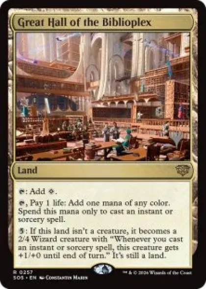 Great Hall of the Biblioplex - Secrets of Strixhaven Planeswalker Stamped