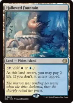 Hallowed Fountain (foil) - Lorwyn Eclipsed Planeswalker Stamped
