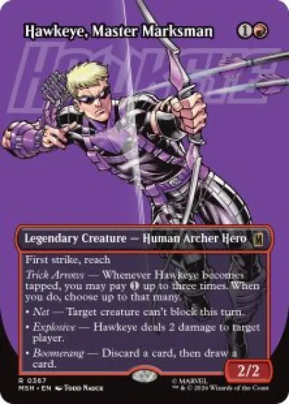 Hawkeye, Master Marksman (foil) (borderless) - Marvel Super Heroes Varianten