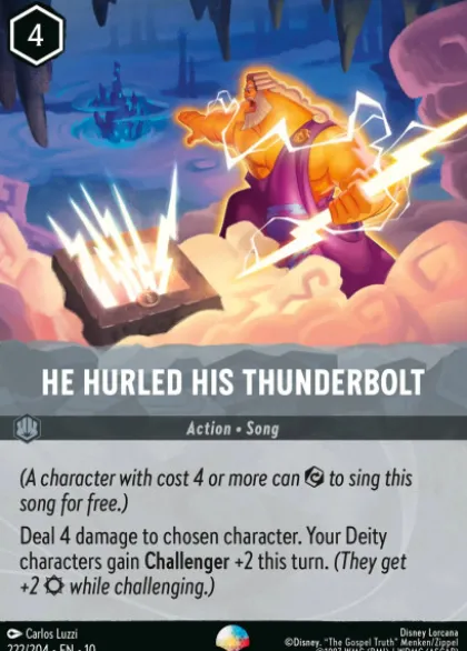 He Hurled His Thunderbolt (foil) (borderless) - Whispers in the Well