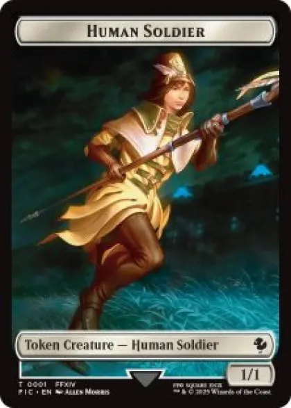 Human Soldier token (surge foil) (1/1) - Final Fantasy Commander