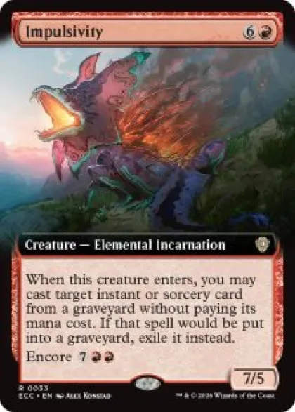 Impulsivity (extended art) - Lorwyn Eclipsed Commander Varianten