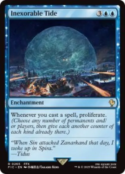 Inexorable Tide (surge foil) - Final Fantasy Commander