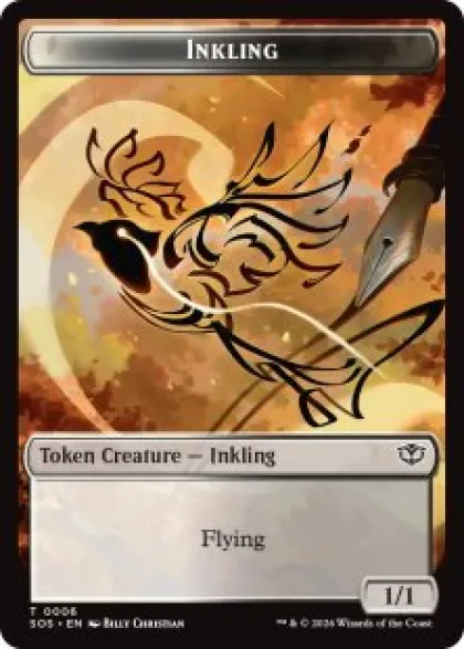 Inkling Token (#6) (foil) (1/1) - Secrets of Strixhaven