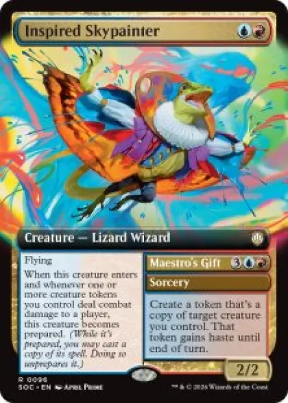 Inspired Skypainter (extended art) - Secrets of Strixhaven Commander Varianten