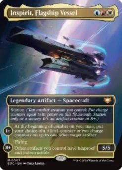 Inspirit, Flagship Vessel (#2) (borderless) - Edge of Eternities Commander