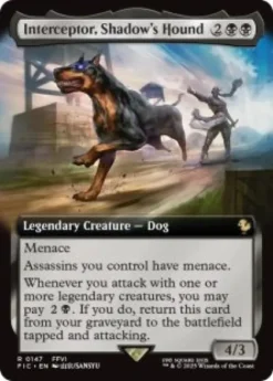 Interceptor, Shadow's Hound (foil) (extended art) - Final Fantasy Commander Varianten