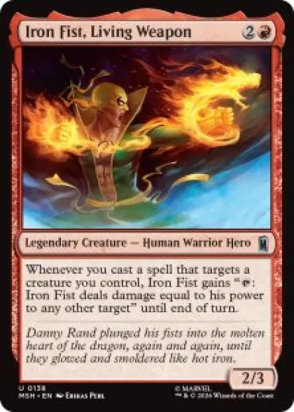 Iron Fist, Living Weapon (foil) - Marvel Super Heroes