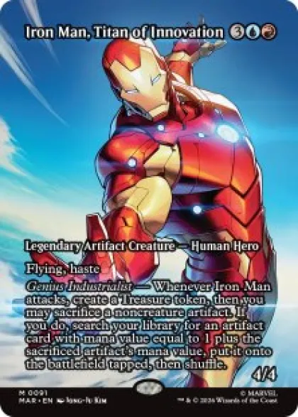 Iron Man, Titan of Innovation (#91) (foil) (borderless) - Marvel