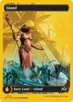 Island (#513) (first-place foil) (full art) - Aetherdrift First-Place Box Toppers